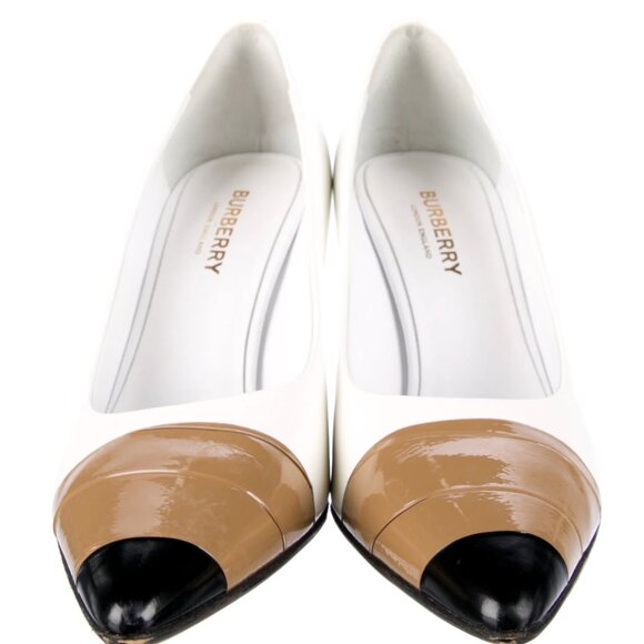 Burberry Shoes - Burberry Annalise Tape Cap Toe Pump in TriColor 39